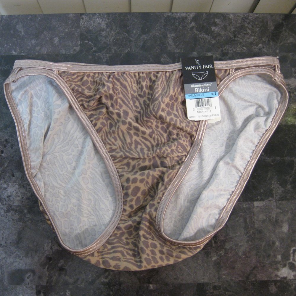 NWT Vanity Fair tan leopard Illumination bikini panties 5 S - Picture 2 of 5